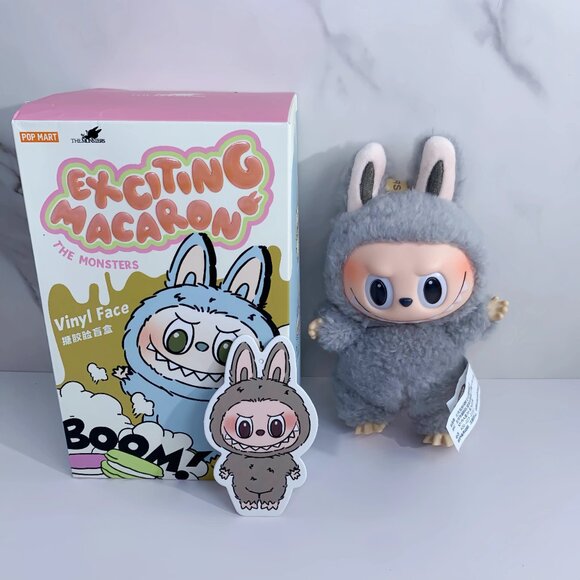 POP MART Labubu The Monsters Exciting Macaron Sesame bean - Picture 2 of 7